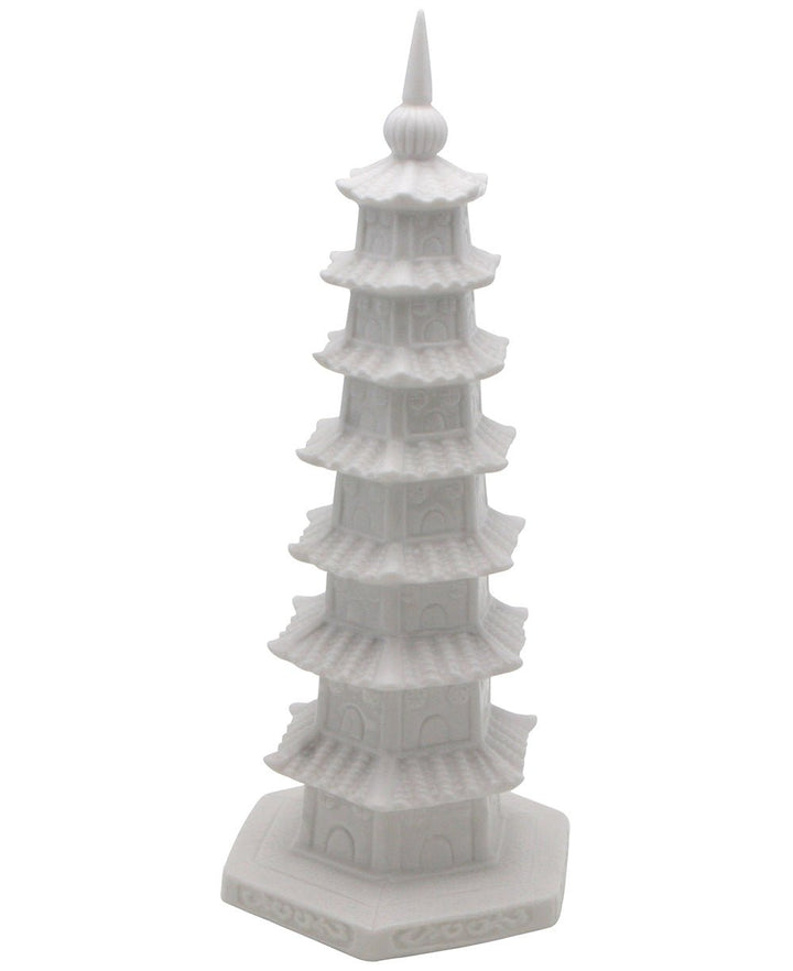 Porcelain Pagoda Statue, 10.5 Inches - Home
