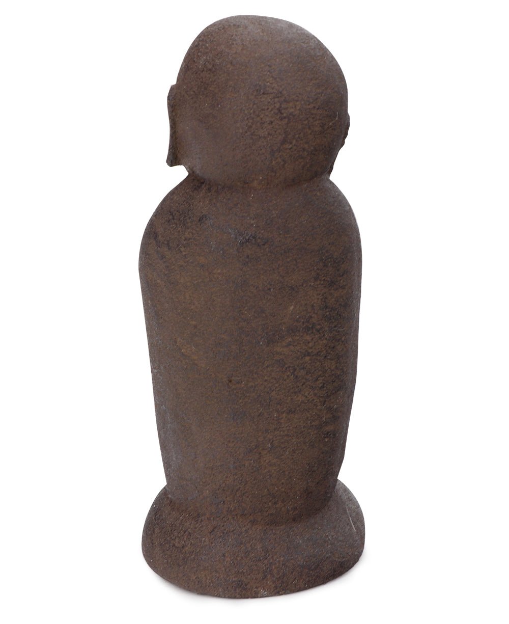 Praying Pose Cast Stone Garden Jizo Statue, 8 Inches - Sculptures & Statues