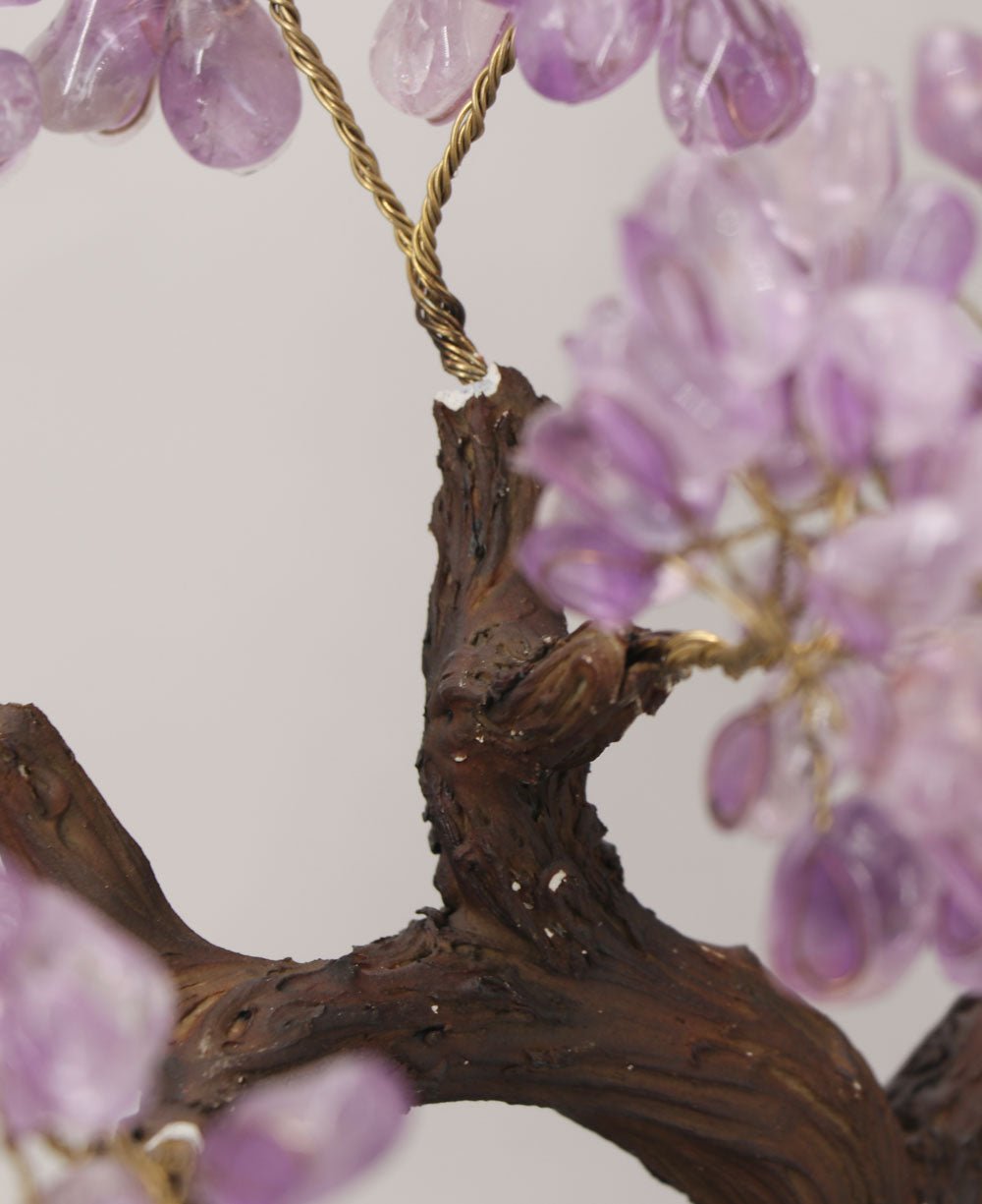 Premium Amethyst Gemstone Bonsai Tree, 180 Stones - Decor
