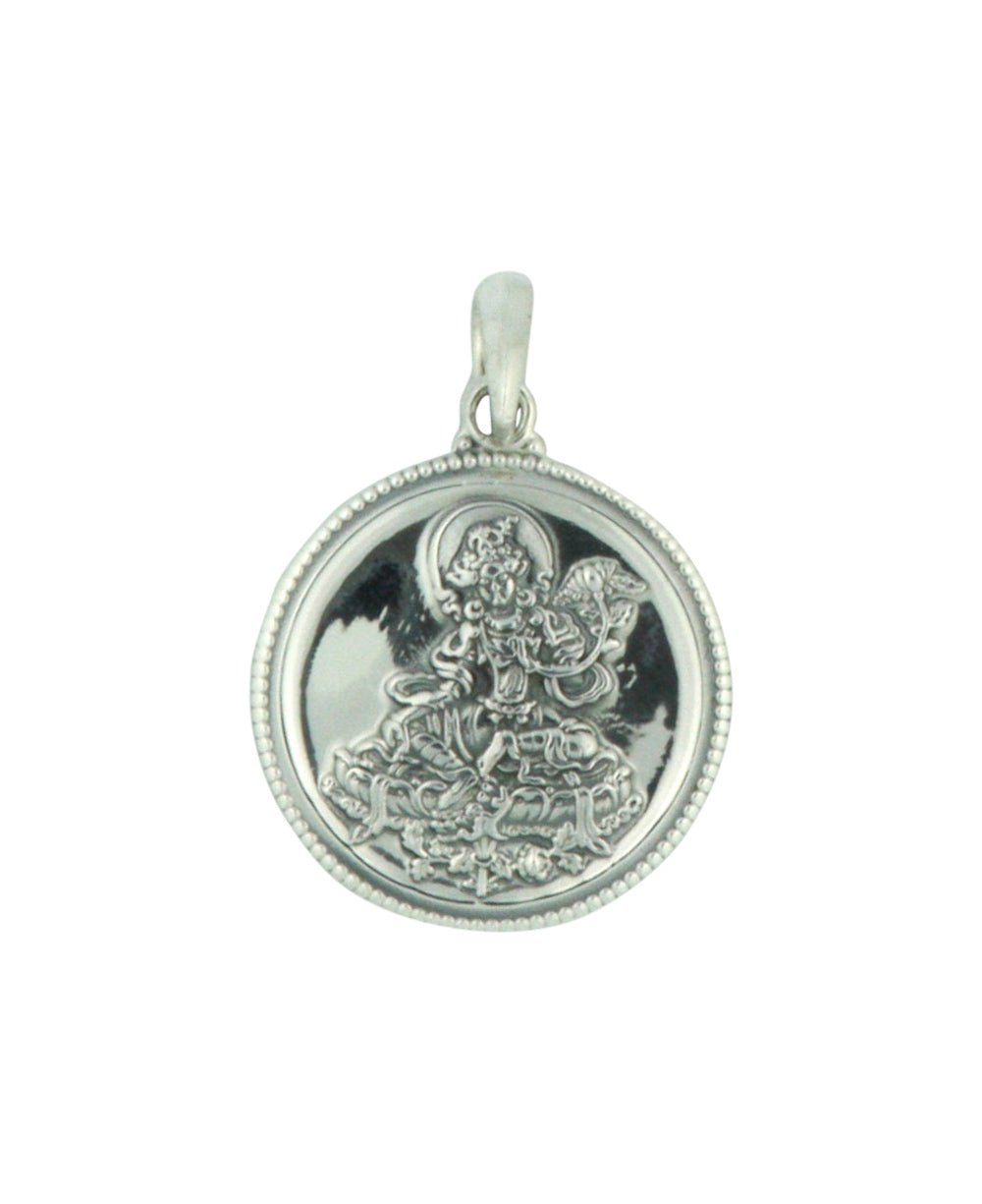 Premium Quality Sterling Silver Green Tara Pendant - Charms & Pendants