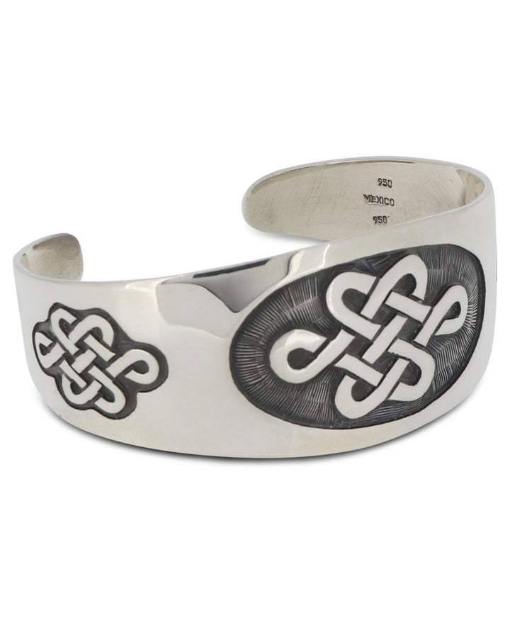 Premium Sterling Silver Endless Knot Cuff Bracelet - Bracelets