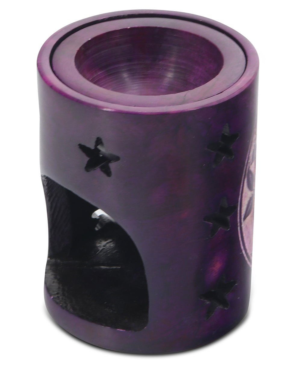Purple Tree of Life Oil Burner With Lavender Essential Oil Blend - Candle & Oil Warmers