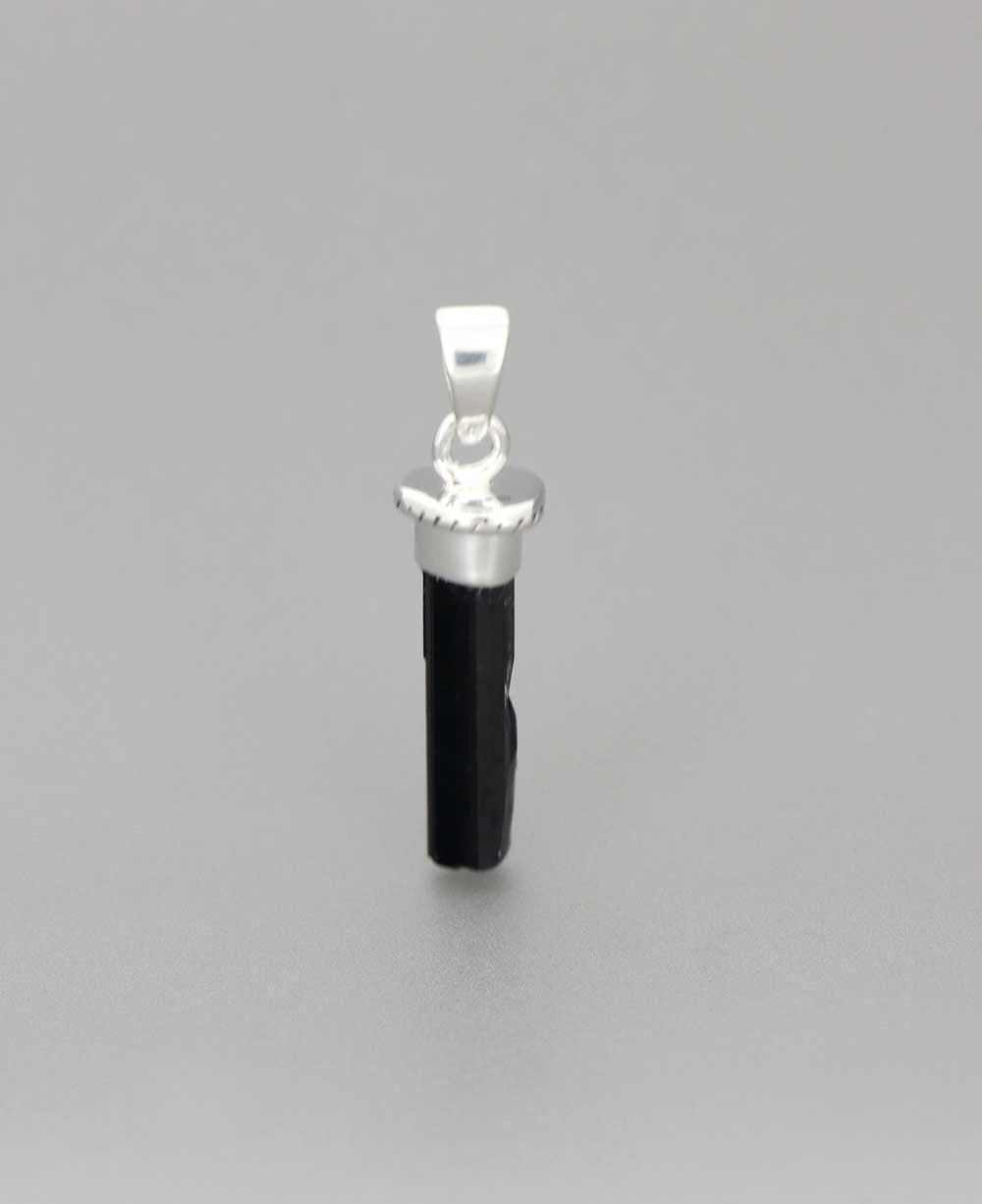 Raw Black Tourmaline Shard Pendant - Pendant Small