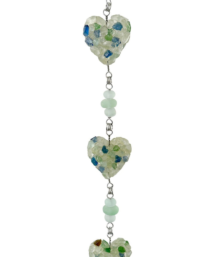 Recycled Glass Heart Mobile - Posters, Prints, & Visual Artwork