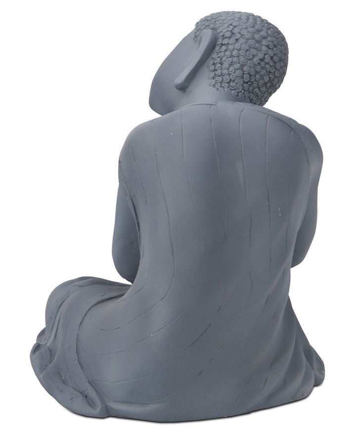 Resting Buddha Statue Grey - Sculptures & Statues