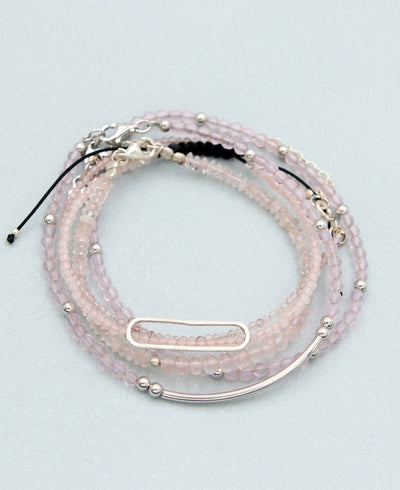 Rose Quartz Crystal Energy Bracelets, Multiple Styles - Bracelets Style B
