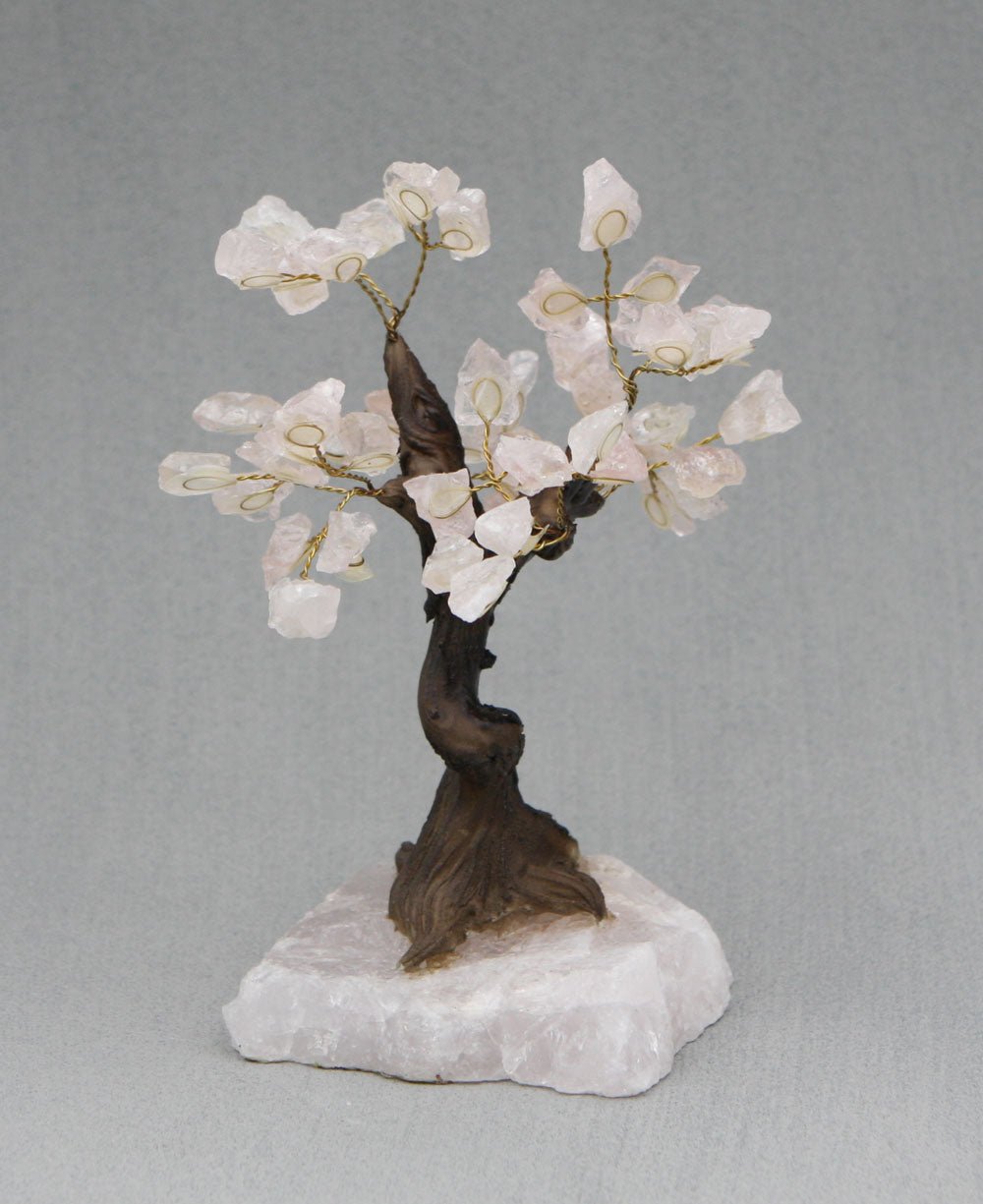 bonsai rose tree Rose Quartz Gemstone Bonsai Tree – Buddha Groove