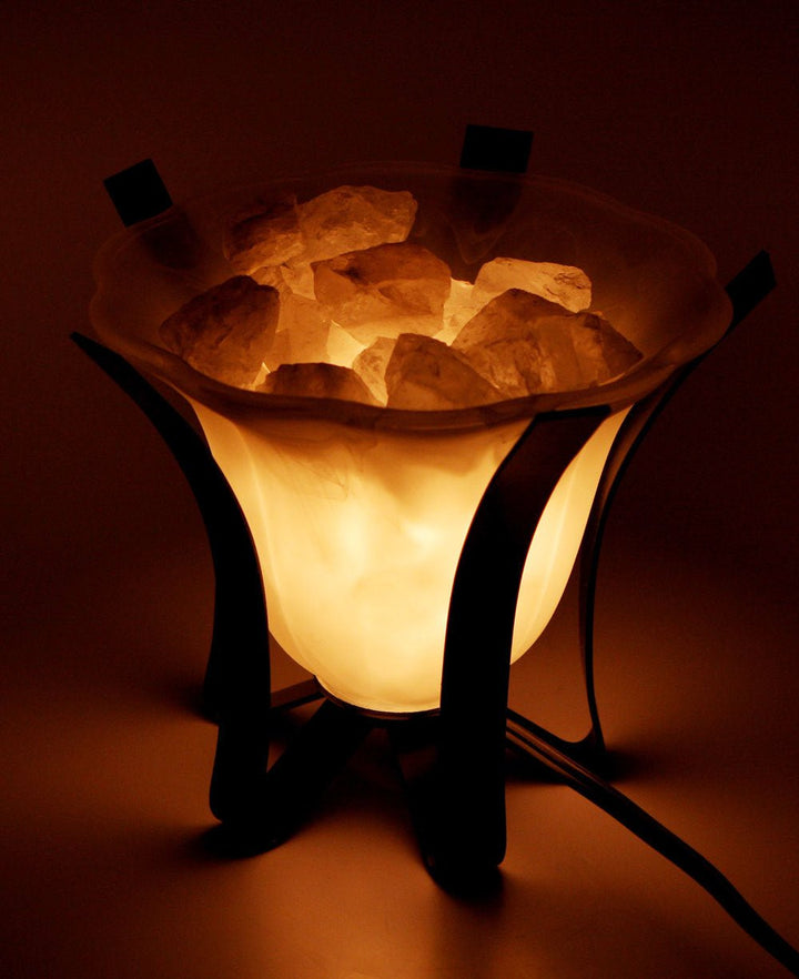 Rose Quartz Healing Crystals Calming Lamp - Lamps