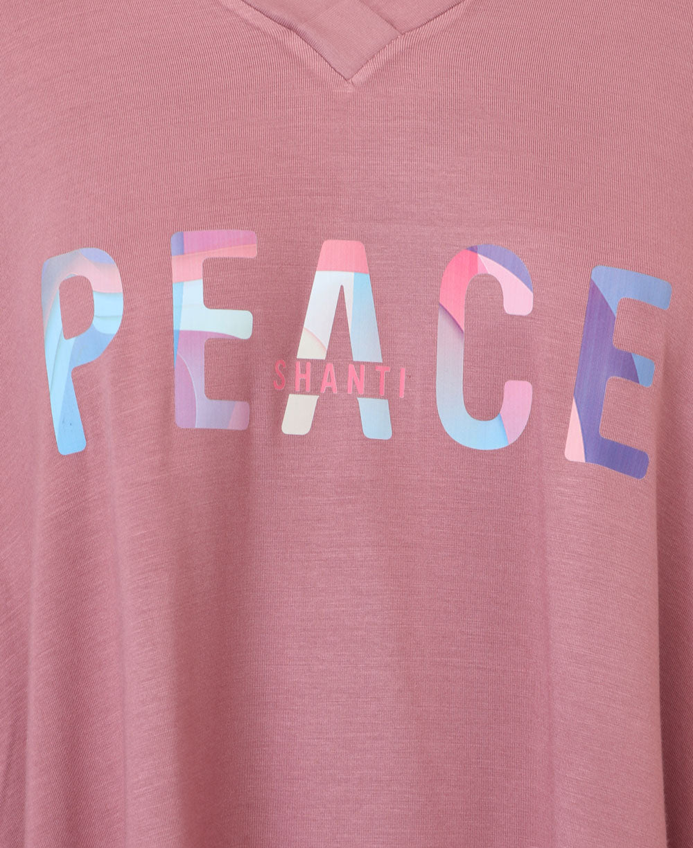 Rose Tunic Top with Peace, Shanti Inspirational Design - Shirts & Tops S