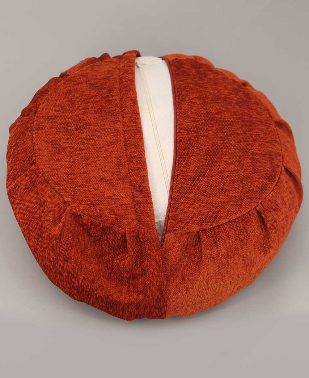 Rust Be Here Now Zafu Chenille Meditation Cushion - Massage Cushions