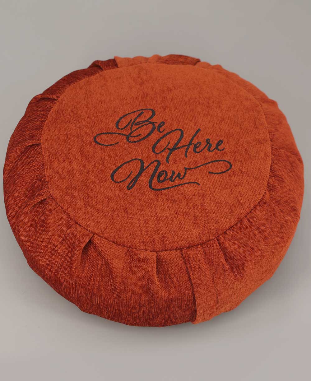 Rust Be Here Now Zafu Chenille Meditation Cushion - Massage Cushions
