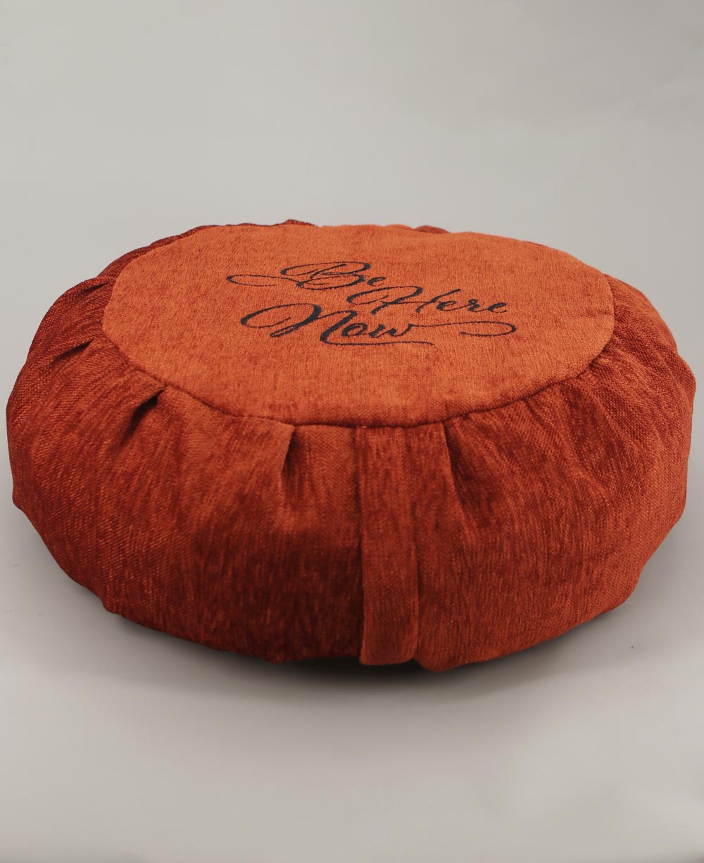 Rust Be Here Now Zafu Chenille Meditation Cushion - Massage Cushions