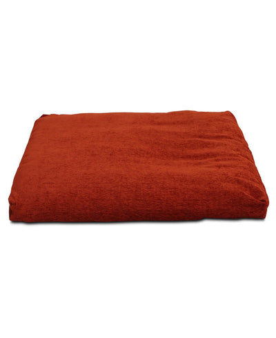 Rust Chenille Zabuton Meditation Cushion - Massage Cushions