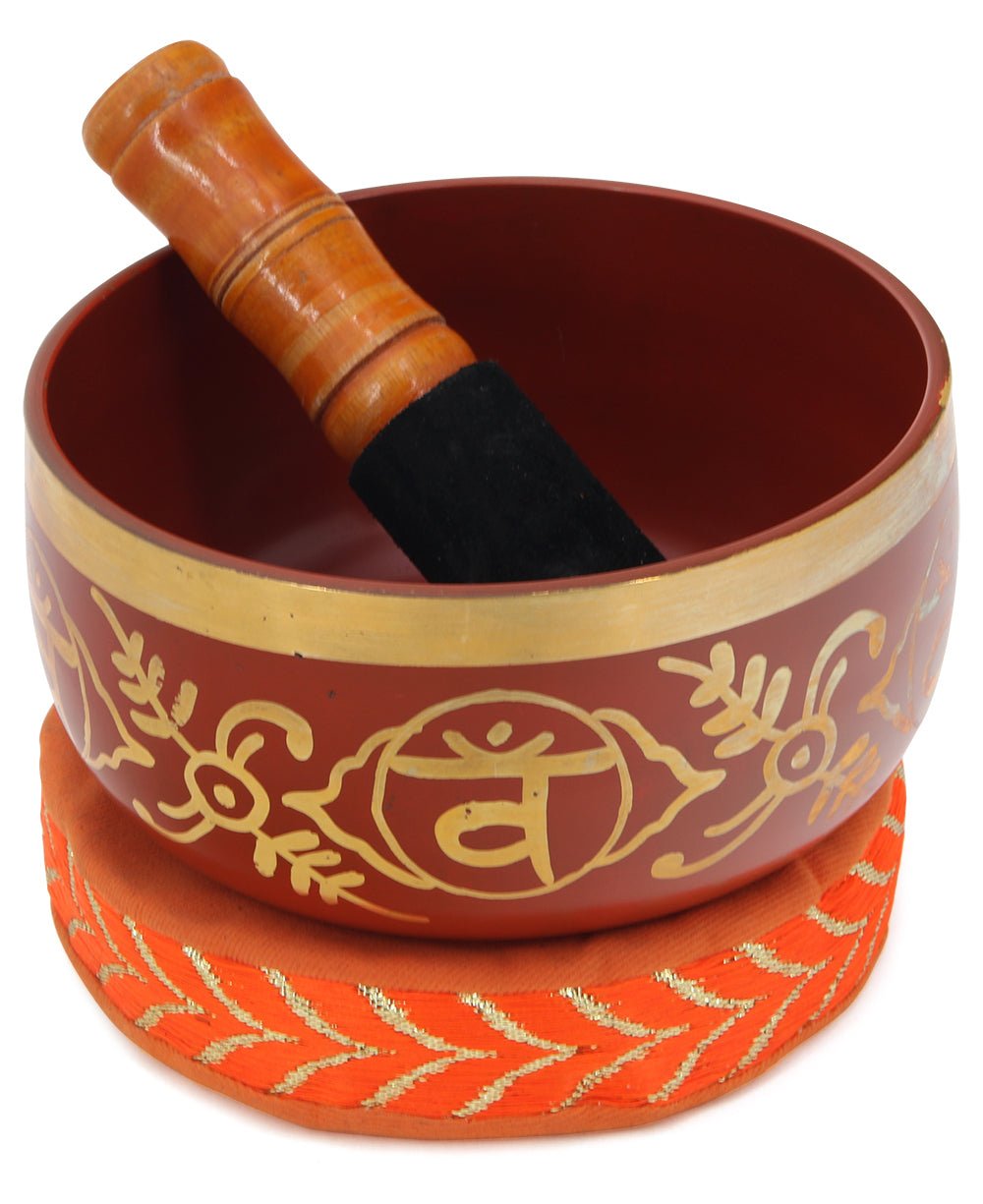Sacral Chakra Meditation Singing Bowl - Hand Bells & Chimes