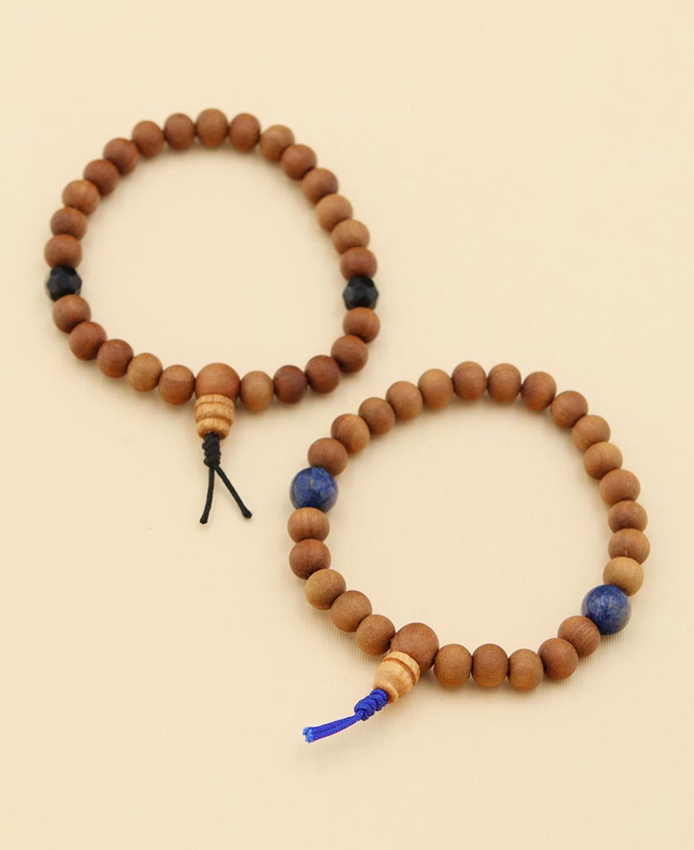  Tibetan Sandalwood Wrist Mala Bracelet for Meditation