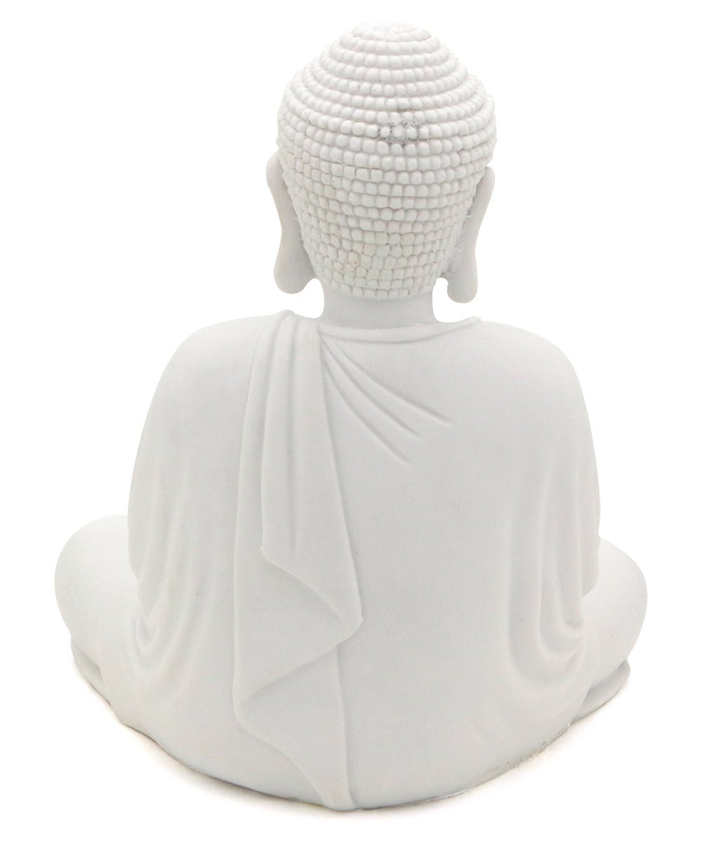 Serene White Buddha Statue, Indoor Outdoor use - Sculptures & Statues