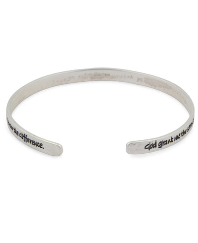 Serenity Prayer Engraved Cuff Bracelet, Sterling Silver - Bracelets