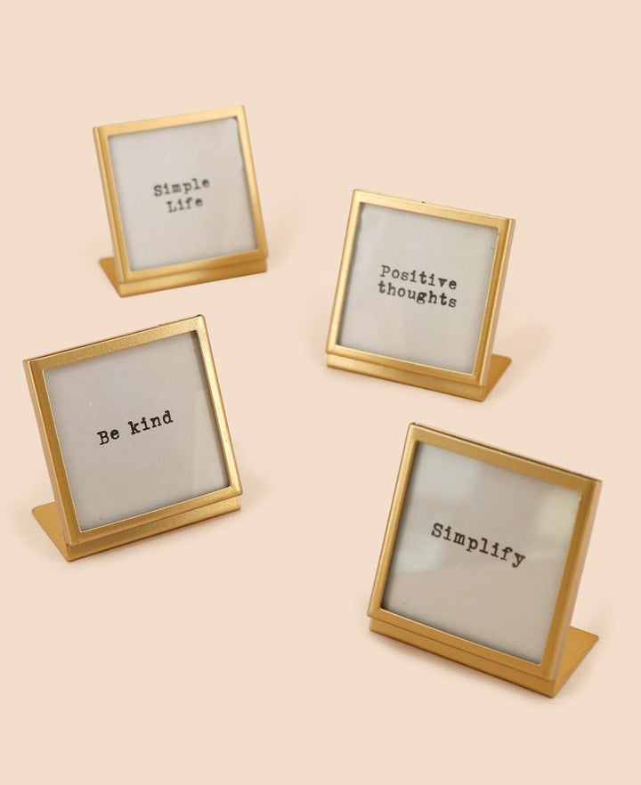 Set of 4 Miniature Inspirational Frames Desk Art - Posters, Prints, & Visual Artwork