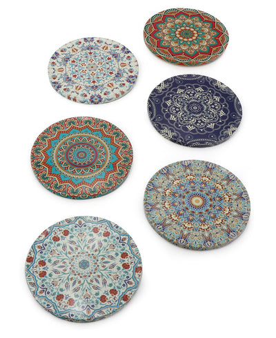 Set of 6 Mandala Coasters - Coasters