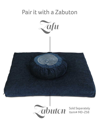 Seven Circles Labyrinth Design Zafu Meditation Cushion - Massage Cushions