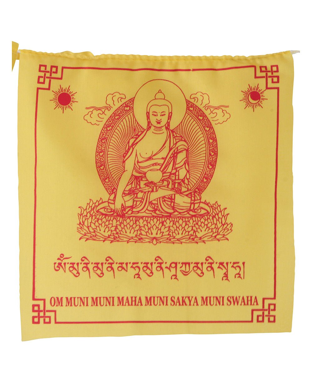 Shakyamuni Buddha Tibetan Prayer Flags - Decor