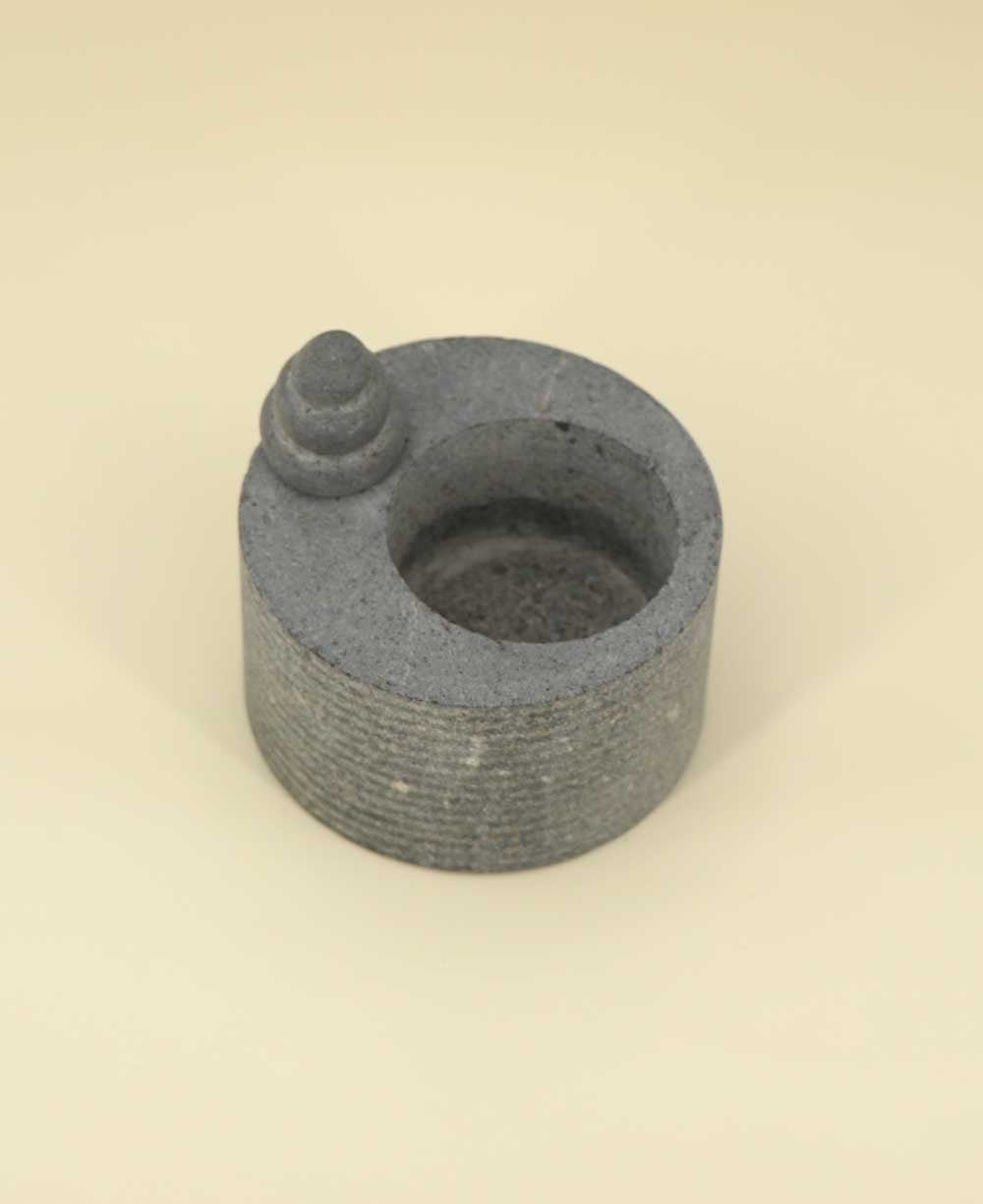 Small Cairn Rock Candle or Succulent Desktop Holder - Candle Holders
