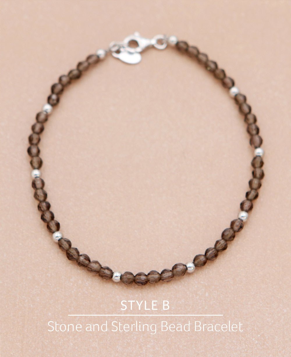 Smoky Quartz Crystal Energy Bracelets, Multiple Styles - Bracelets - Style A -