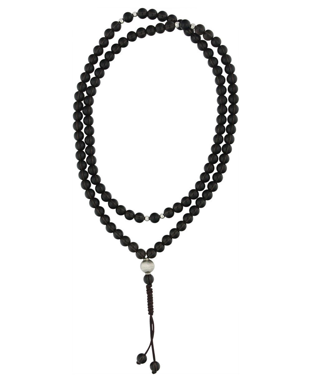 Smoky Quartz Meditation Mala, 108 Beads - Prayer Beads