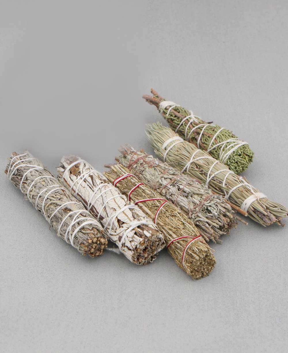 Smudge Stick Variety Kit, Set of 6 Sacred Herbs - Incense