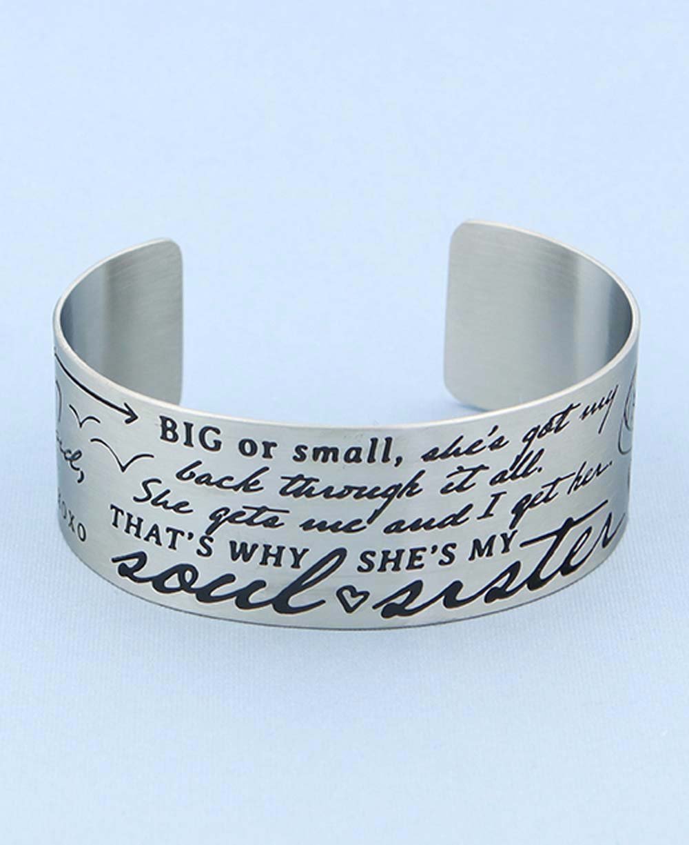 Soul Sister Inspirational Cuff Bracelet - Bracelets