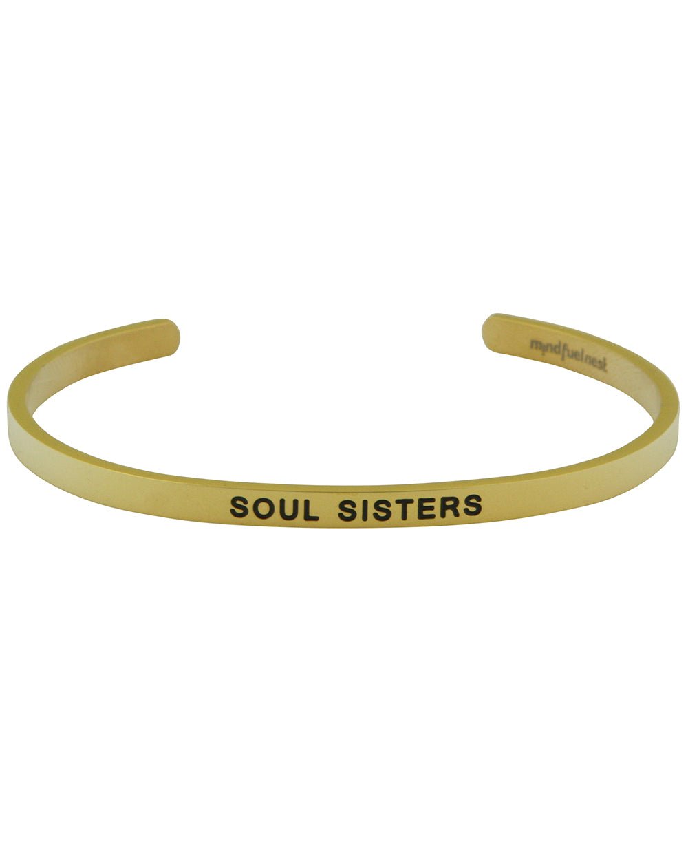 Soul Sisters Relationship Cuff Bracelet - Bracelets Gold