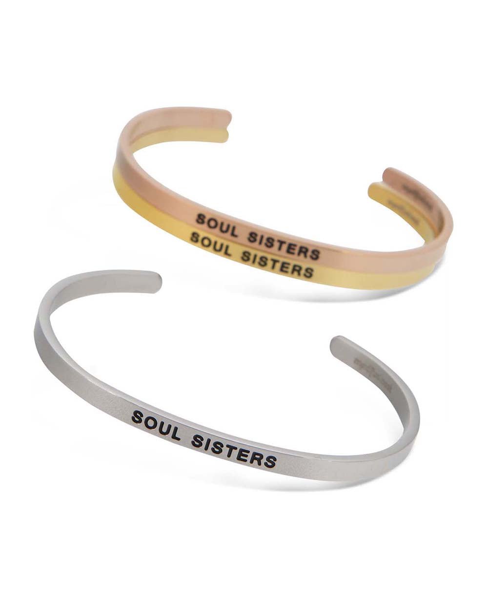 Soul Sisters Relationship Cuff Bracelet - Bracelets Silver
