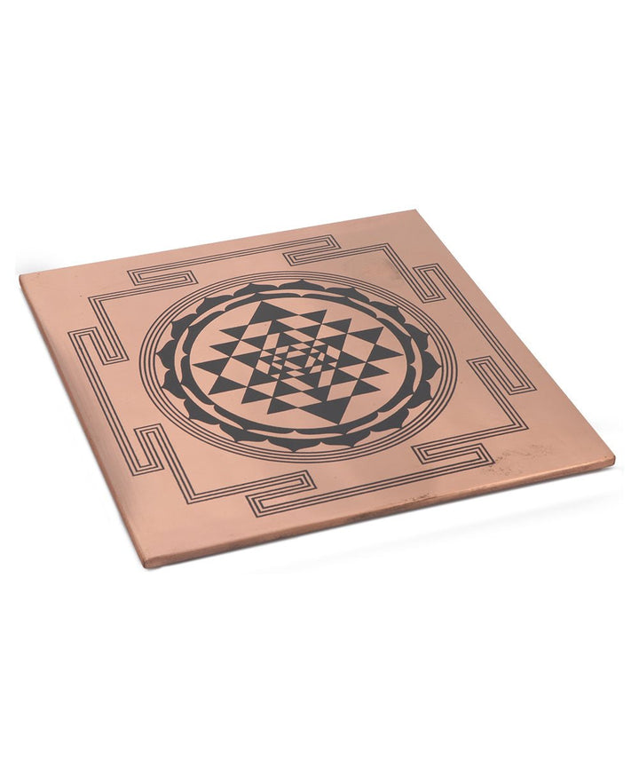 Sri Yantra Copper Charging Plate/Plaque - Decorative Plates