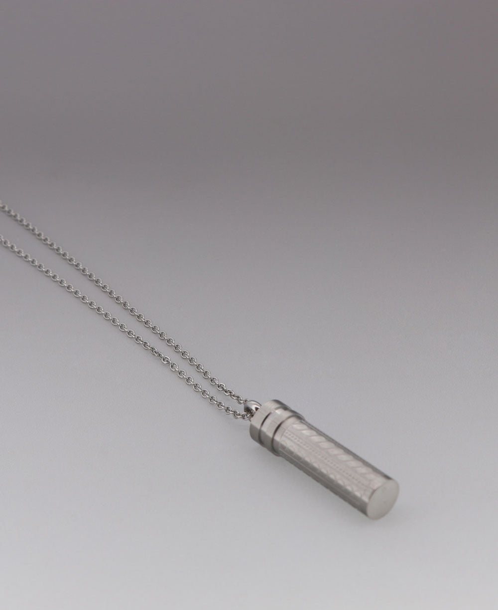 Stainless Steel Vial Pendant Necklace for Keepsakes - Necklaces