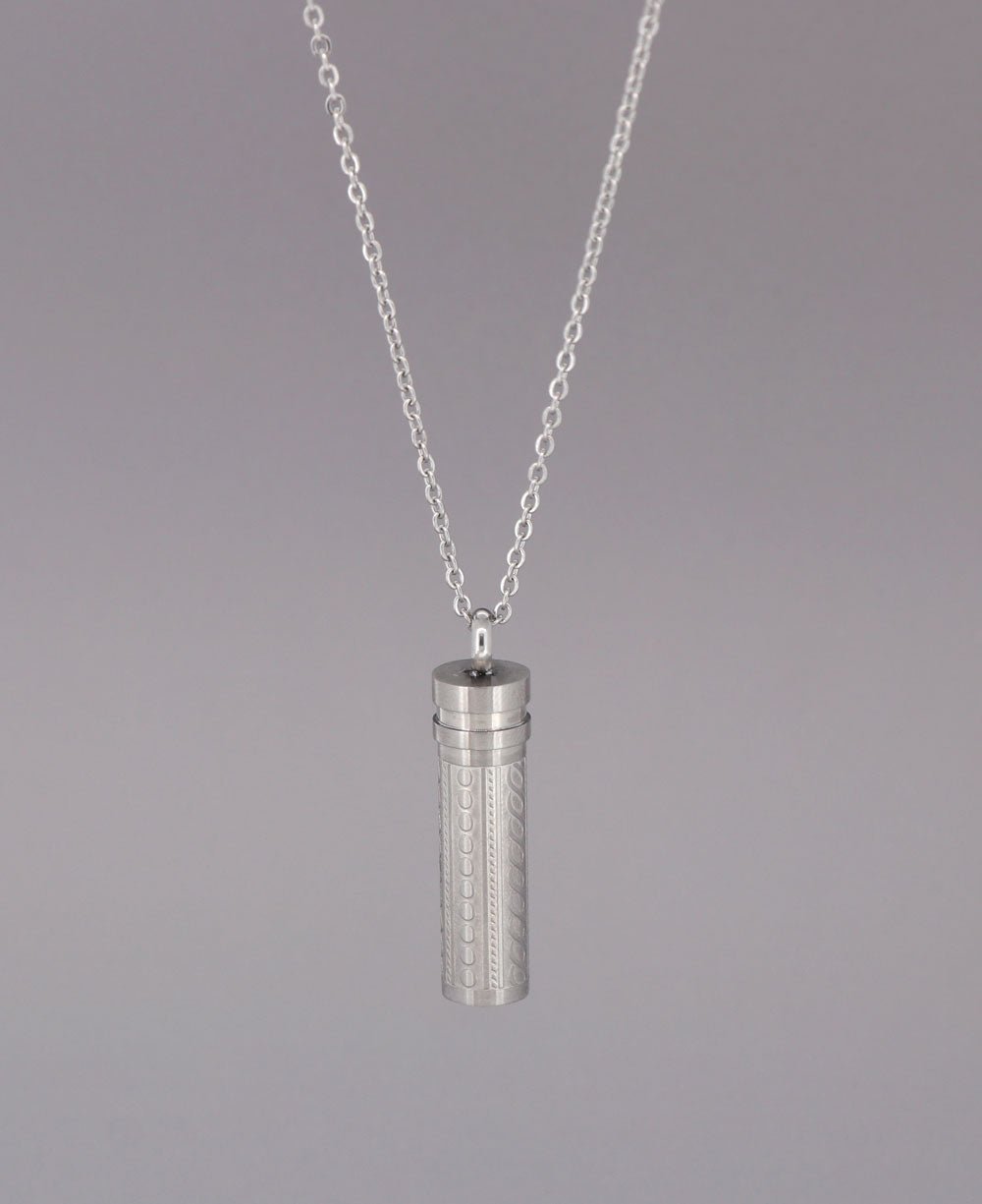 Stainless Steel Vial Pendant Necklace for Keepsakes - Necklaces