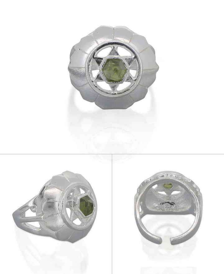Sterling Silver and Gemstone Adjustable Chakra Rings, Sold Individually - Rings Heart Chakra