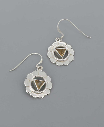 Sterling Silver and Gemstone Chakra Earrings - Earrings Solar Plexus Chakra