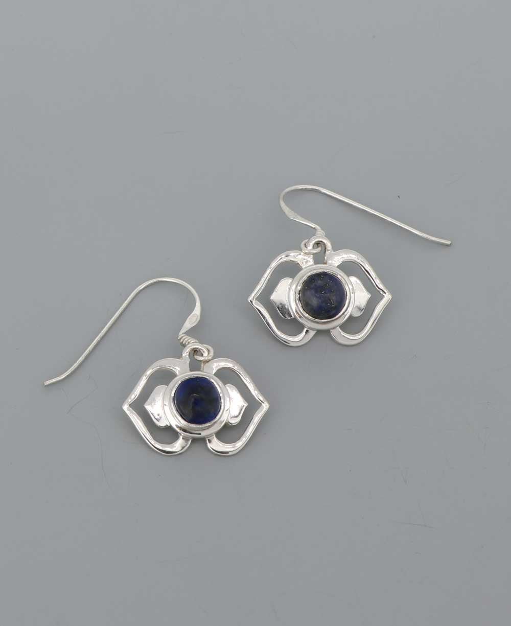 Sterling Silver and Gemstone Chakra Earrings - Earrings Third Eye Chakra
