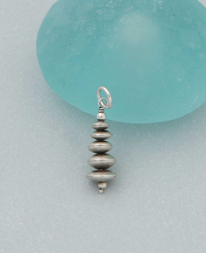 Sterling Silver Beaded Cairn Pendant - Charms & Pendants