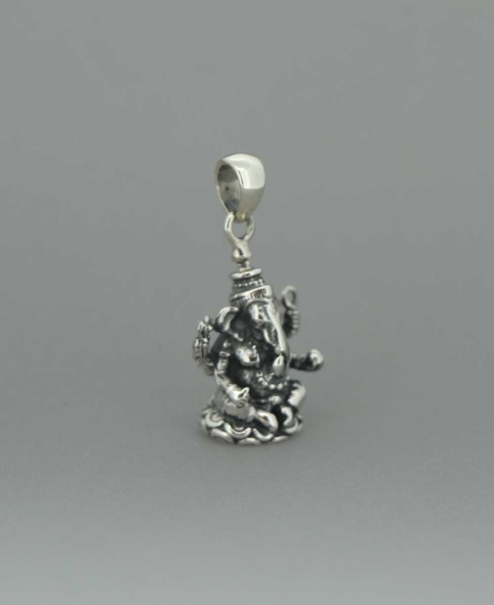 Sterling Silver Ganesh Pendant - Charms & Pendants