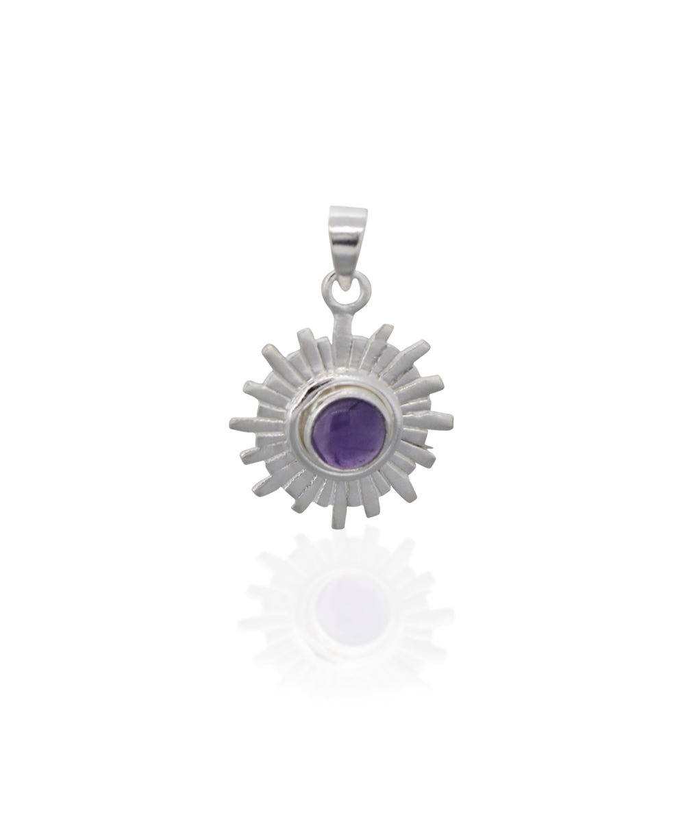 Sterling Silver Gemstone Chakra Pendants, Sold Individually - Charms & Pendants Crown Chakra