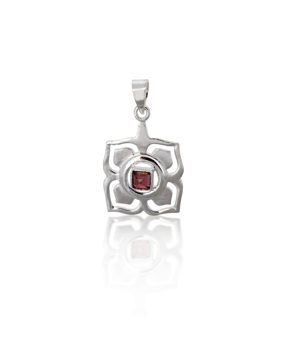 Sterling Silver Gemstone Chakra Pendants, Sold Individually - Charms & Pendants Root Chakra