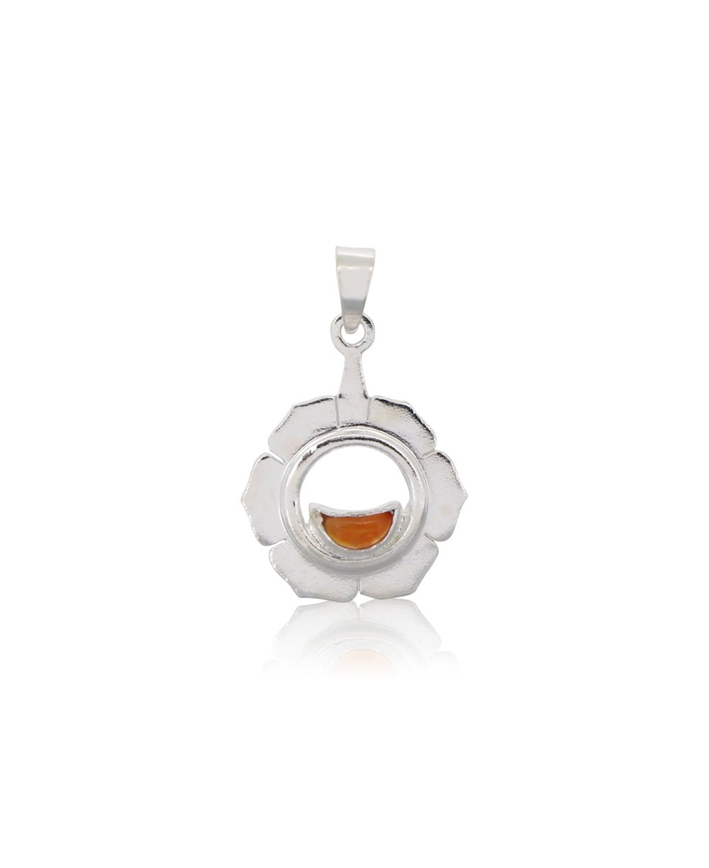 Sterling Silver Gemstone Chakra Pendants, Sold Individually - Charms & Pendants Sacral Chakra