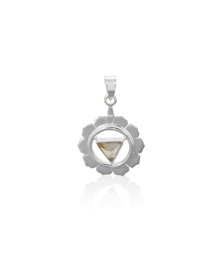 Sterling Silver Gemstone Chakra Pendants, Sold Individually - Charms & Pendants Solar Plexus Chakra