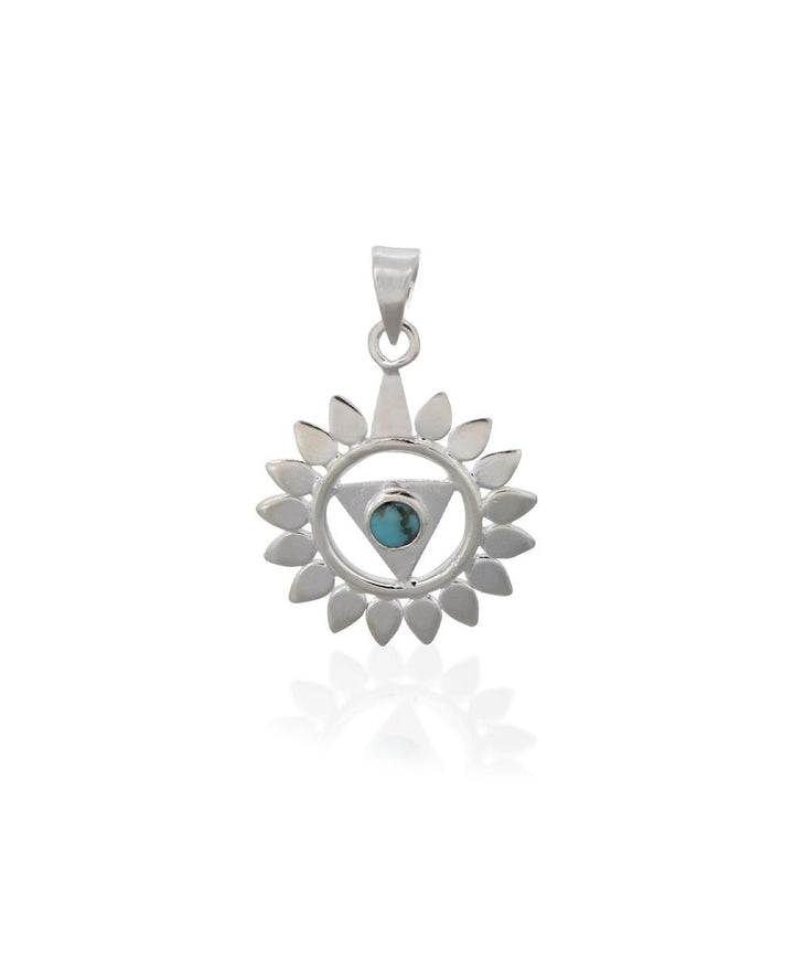 Sterling Silver Gemstone Chakra Pendants, Sold Individually - Charms & Pendants Throat Chakra