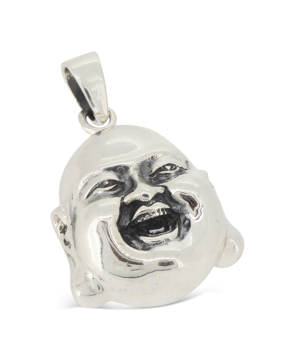 Sterling Silver Happy Buddha Pendant - Charms & Pendants - -