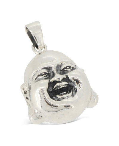 Sterling Silver Happy Buddha Pendant - Charms & Pendants - -
