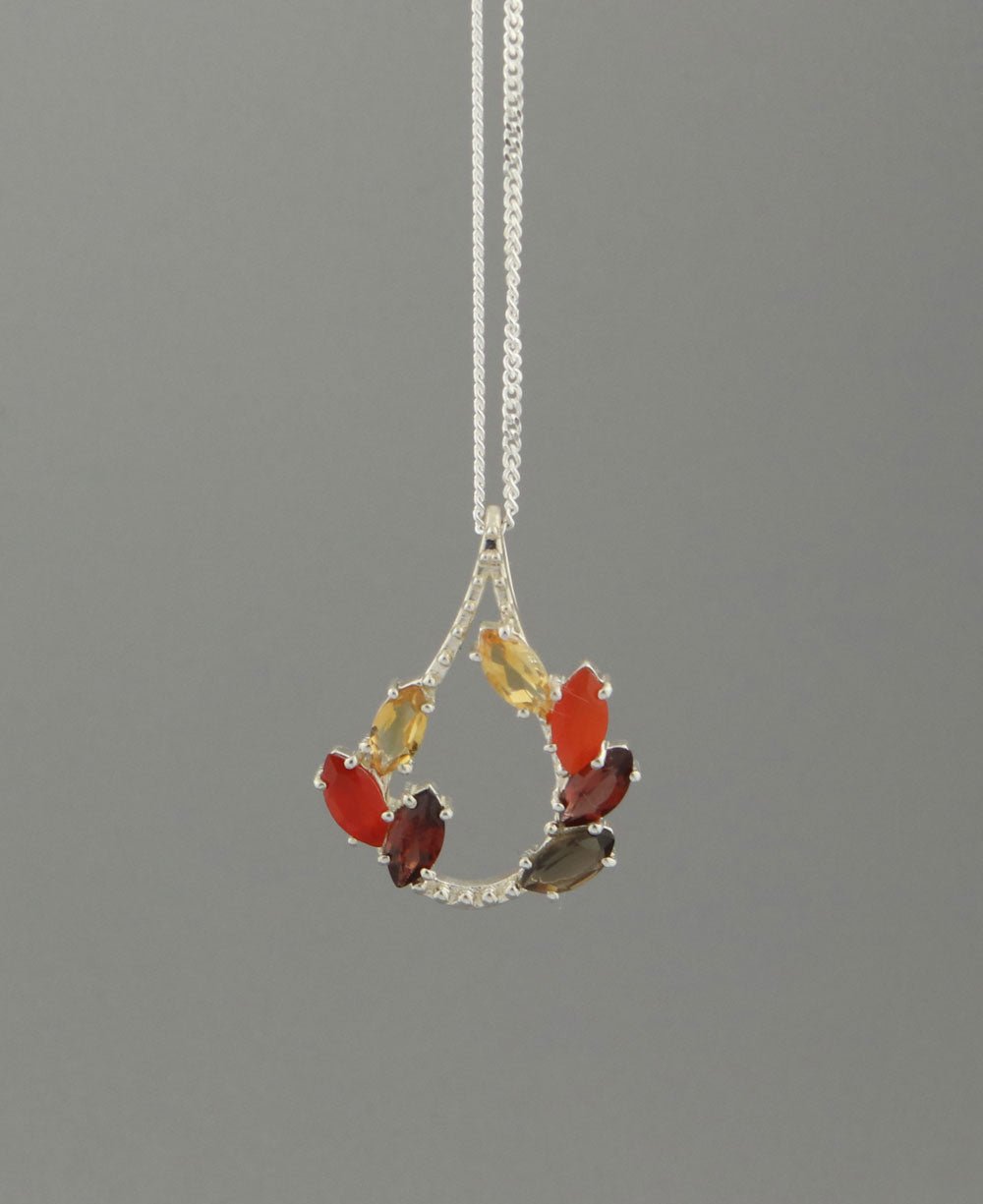 Sterling Silver Healing Vine Pendant for Grounding and Strength - Charms & Pendants