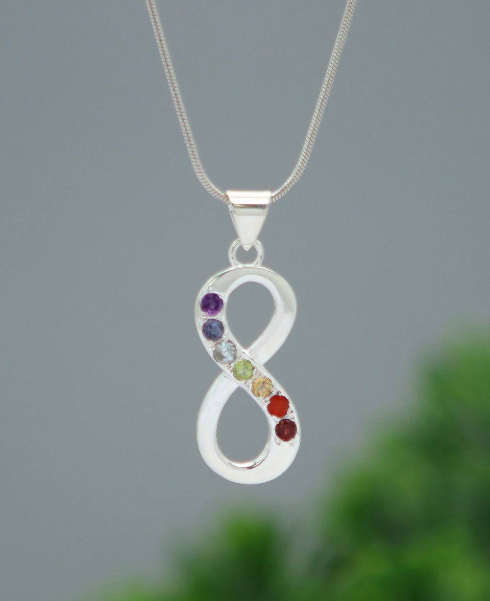 Sterling Silver Infinity Chakra Pendant - Charms & Pendants