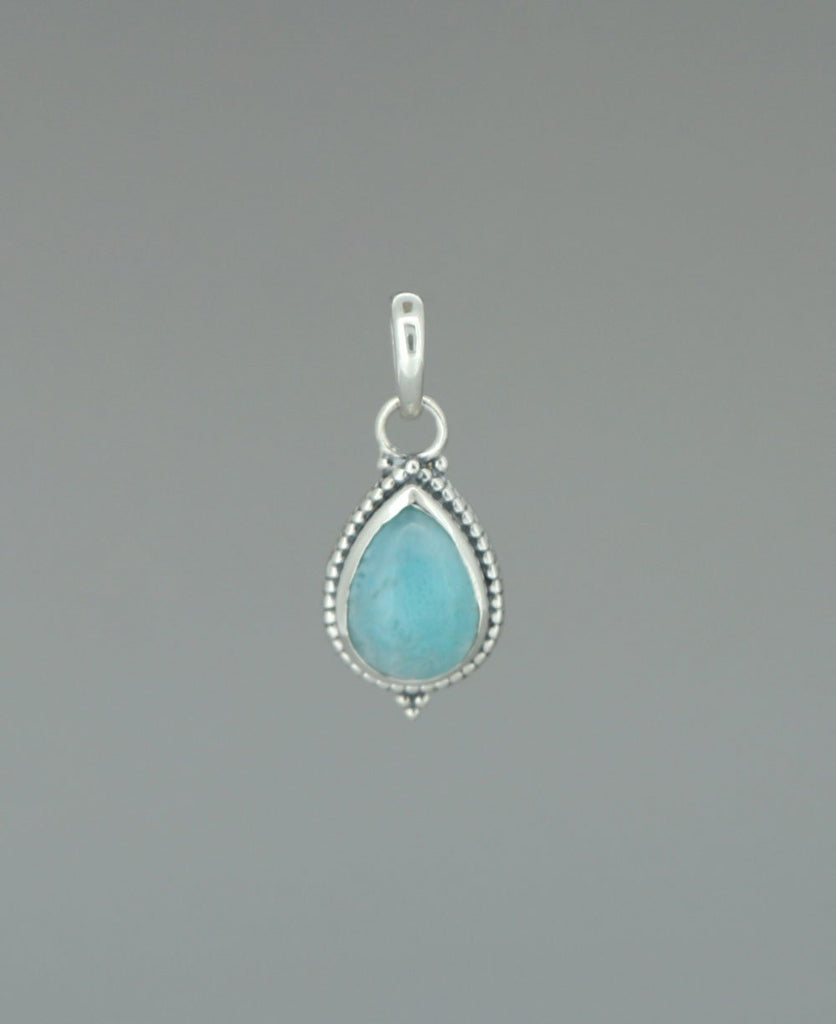 Larimar good Teardrop Pendant